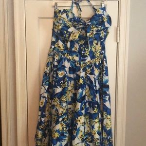 Unique vintage voluptuous Hawaiian floral dress